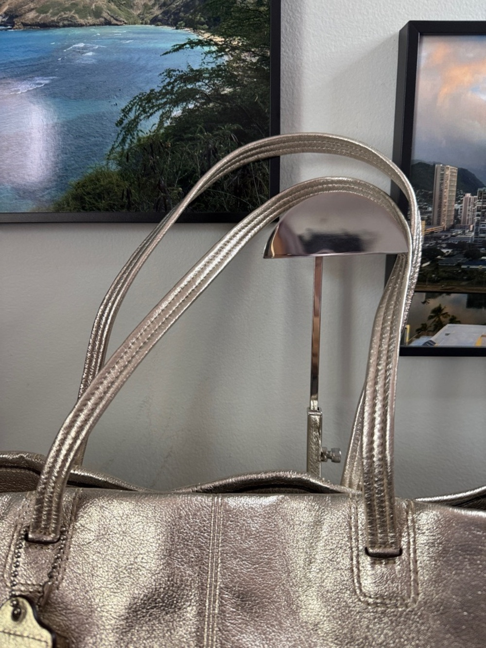 Coach Julia Op Art Perry Gold Tote Bag with original hangtags! - Picture 17 of 17
